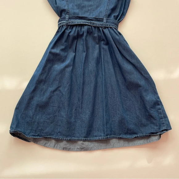 GUESS Chambray Blue Sleeveless Summer Mini Dress with Tie Size XS - Picture 10 of 11